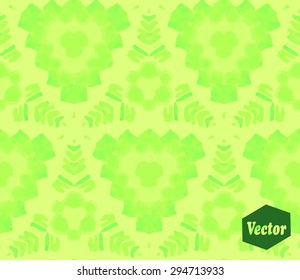 Striped hand painted vector seamless pattern with ethnic and tribal motifs, zigzag lines, brushstrokes and splatters of paint in multiple bright colors. Vector illustration