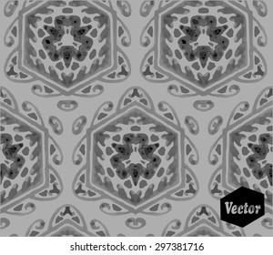Striped hand painted vector seamless pattern with ethnic and tribal motifs, zigzag lines, brushstrokes and splatters of paint in multiple bright colors. Vector illustration