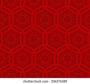 Striped hand painted vector seamless pattern with ethnic and tribal motifs, zigzag lines, brushstrokes and splatters of paint in multiple bright colors. Vector illustration