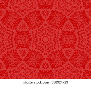 Striped hand painted vector seamless pattern with ethnic and tribal motifs, zigzag lines, brushstrokes and splatters of paint in multiple bright colors. Vector illustration