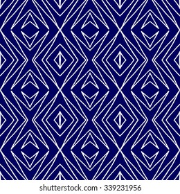 Striped hand painted vector seamless pattern with ethnic and tribal motifs, zigzag lines, brushstrokes and splatters of paint in multiple bright colors. Porcelain tile. Vector illustration.