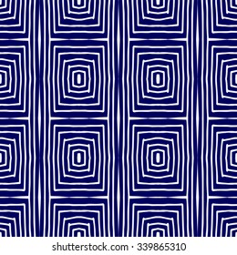 Striped hand painted vector seamless pattern with ethnic and tribal motifs, zigzag lines, brushstrokes and splatters of paint in multiple bright colors. Porcelain tile. Vector illustration.
