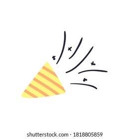 striped hat free form style icon design, Party celebration event happy birthday holiday surprise anniversary and decorative theme Vector illustration