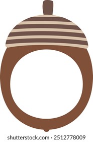 Striped hat simple acorn frame