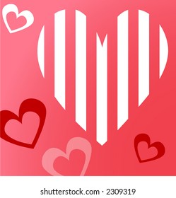 striped heart series