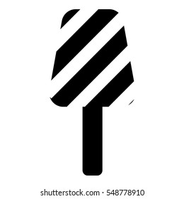 Striped ice cream icon. Simple illustration of striped ice cream vector icon for web