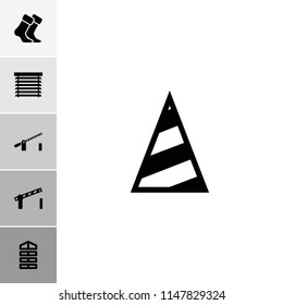 Striped icon. collection of 6 striped filled icons such as shutter blinds, window shutter, road barrier, barrier, socks. editable striped icons for web and mobile.