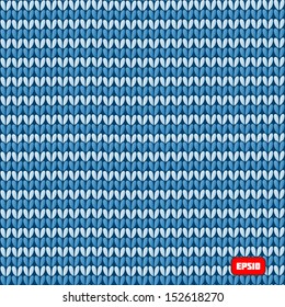 Striped knit pattern. Vector illustration.