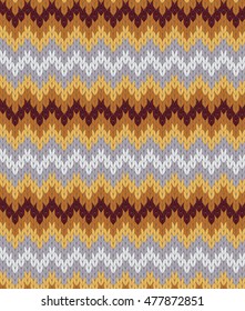 Striped knitted pattern