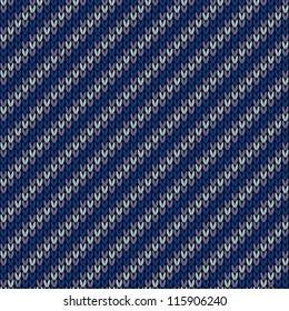 Striped knitted pattern. Seamless background.