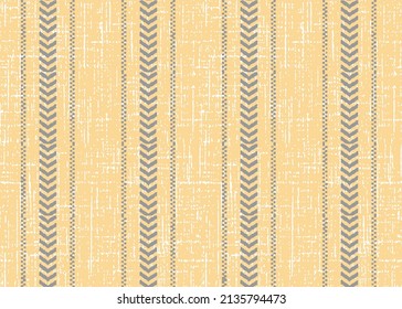 striped knitted seamless pattern yellow and grey slub striped fabric as background texture can be used for textile.