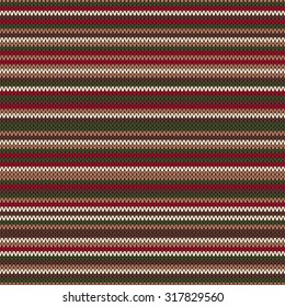 Striped Knitting Pattern. Seamless Background