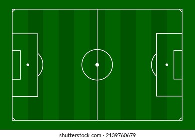 vector de campo de fútbol de césped a rayas