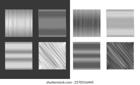 Striped and layered square abstract textures