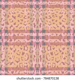 Striped Leopard Fashion Seamless Pattern