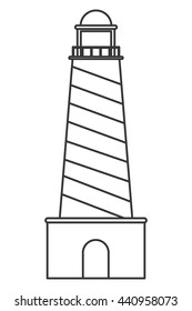 striped lighthouse icon