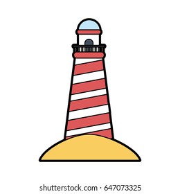 striped lighthouse icon image 