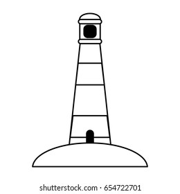 striped lighthouse icon image 