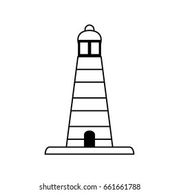 striped lighthouse icon image 