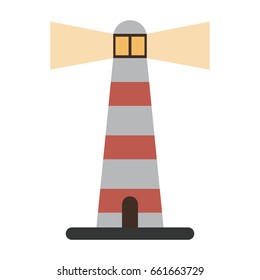 striped lighthouse icon image 