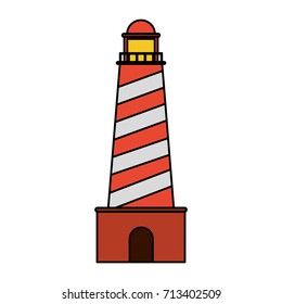 striped lighthouse icon image 