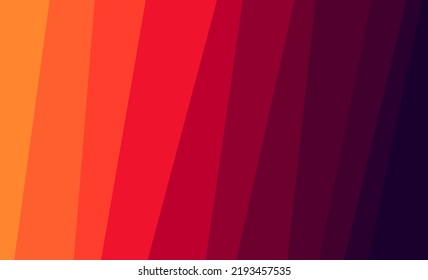 Striped line abstract yellow orange red gradient background design vector.