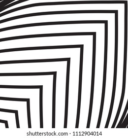 Striped line pattern with irregular halftone waves. Simple wavy abstract geometric texture. Lined vector background