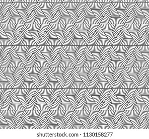 STRIPED LINE IN TRINAGLE. GEOMETRIC SEAMLESS VECTOR PATTERN
