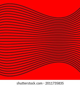 Striped lines with neon red. 3 in 1 set. You can use them as wall decoration.