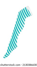 Striped long socks. vector illustration