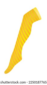 Striped long socks. vector illustration