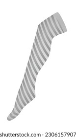 Striped long socks. vector illustration