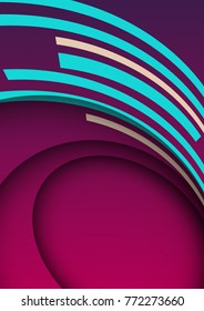 Striped material design - vector. Fashion design for a brochure.