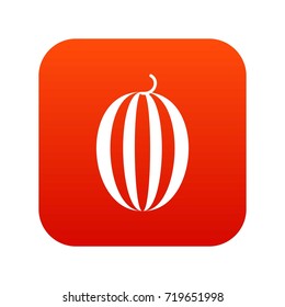 Striped melon icon digital red for any design isolated on white vector illustration