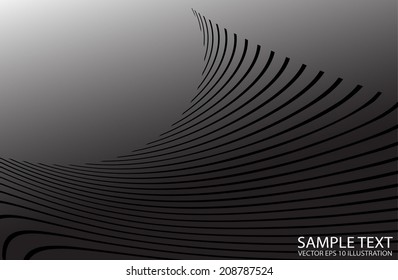 Striped metallic vector background illustration  - Vector abstract metal background template