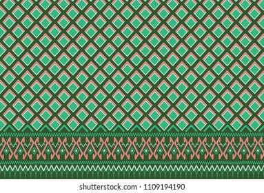 Striped Mudmee Silk "Soi-drok-mahk" ,Vector illustration, cover, background, colorful, Thai pattern 