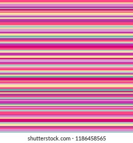 Striped multicolored background. Colorful texture. Seamless horizontal pattern. Abstract geometric wallpaper of the surface. Print for t-shirts and textiles. Doodle for work. Vintage and retro style