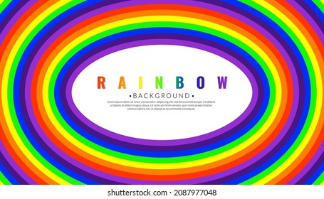 Striped multicolored rainbow seamless texture. Colorful circle stripe background. Vector illustration.