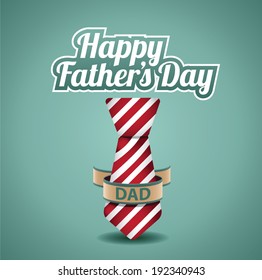 Striped necktie Father's Day Design. EPS 10 vector