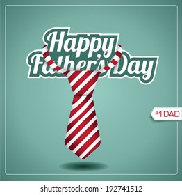 Striped necktie Father's Day Design. EPS 10 vector