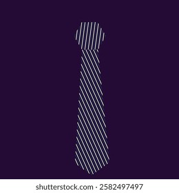 Striped Necktie Illustration of Design 