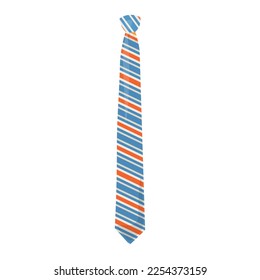 Corbata de cuello a rayas sobre fondo blanco