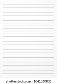 Striped notebook paper. Lined notepaper background template