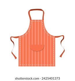 Striped orange apron cartoon illustration