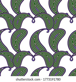 Paisaje rayado con un patrón gráfico sobre un fondo blanco. Patrón vectorial sin cable.