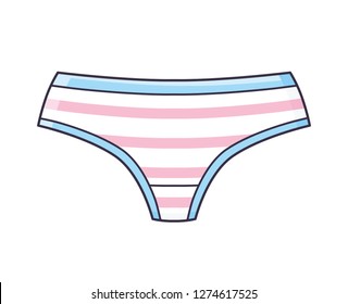 Striped panties isolated