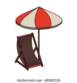 striped parasol icon image 