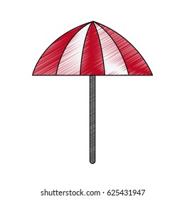 striped parasol or umbrella icon image 