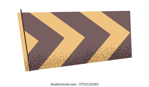 Striped parking barrier closed position