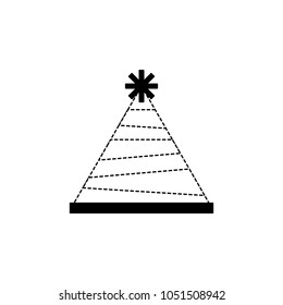 striped party hat decoration icon